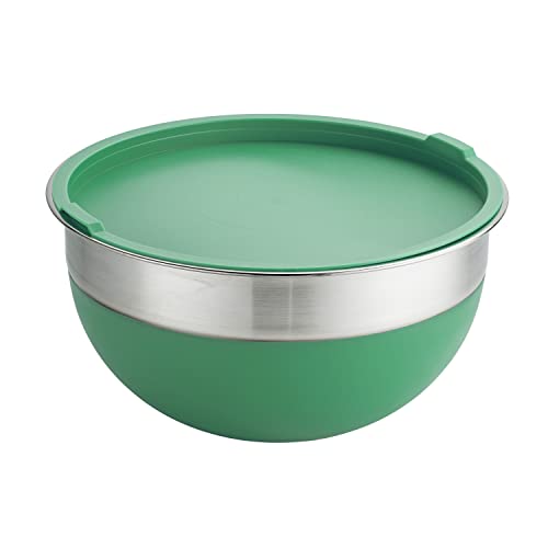 Tramontina 10 Pc Covered Stainless Steel and Silicone Mixing Bowl Set (Mint Green)