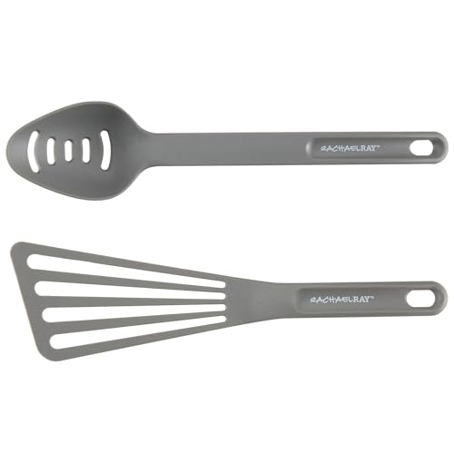 Rachael Ray Cucina Nonstick Cookware, Sea Salt Gray Pots and Pans Set, 12-Piece