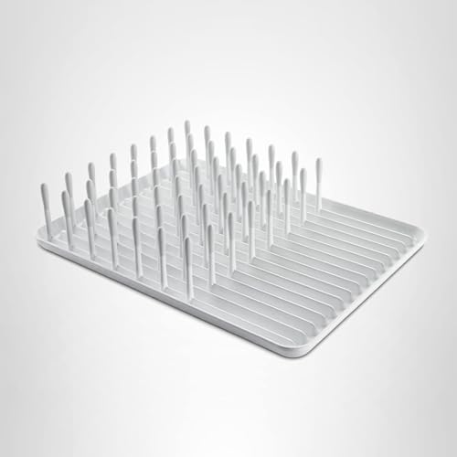 OXO Good Grips Compact Dish Rack, Biscuit, 13-3/4" x 10-3/8" x 3-1/2" h for Storage