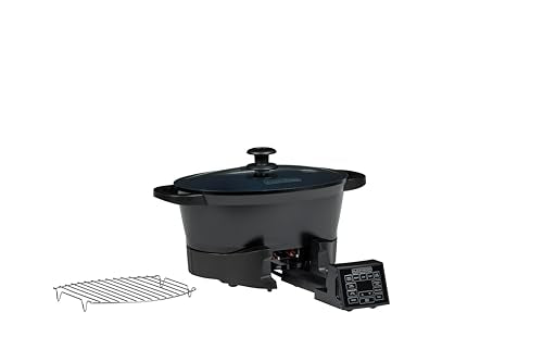 BLACK+DECKER Digital Multicooker 7QT Family Size, 7‑in‑1 Functions, Neat ’N Clean™ Technology, Slow Cook, Steam/Boil, Precision Roast, Sear/Sauté, Rice, Sous Vide, Keep Warm, Ceramic Nonstick