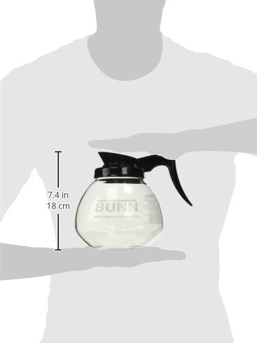 BUNN Coffee Pot Decanter/Carafe, 2 Black Regular and 1 Orange Decaf, 12 Cup Capacity, Set of 3