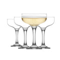 LAV Small Champagne Coupe Cocktail Glasses Set of 4 - Margarita, Martini, Wine, Cute Vintage Glassware - 7.9 oz - Elegant Classy Birthday, Bachelorette Party Gift, Bride, Champagne Tower, Home, Bar
