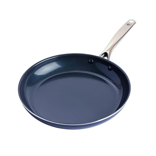 Blue Diamond 12" Nonstick Frying Pan Skillet, Diamond Infused PFAS-Free Ceramic Pot, Dishwasher & Oven Safe, Stay Cool