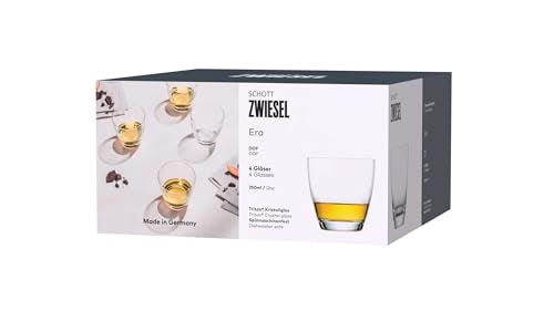 Schott Zwiesel Era Crystal Glass, 12 Oz. Double Old Fashioned (Set of 4), Clear