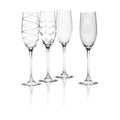 Mikasa Crystal Cheers Champagne Flutes, Set of 4, 8 fluid ounces