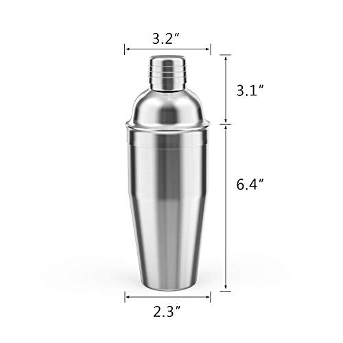 LUCKYGOOBO Cocktail Shaker,24 oz Martini Shaker,Drink Shaker Built-in Strainer,Professional Stainless Steel Margarita Mixer,Bartender Kit Gifts.