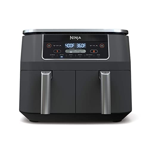Ninja DZ201 Foodi 8 Quart 6-in-1 DualZone 2-Basket Air Fryer with 2 Independent Frying
