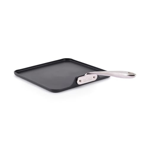 All-Clad HA1 Expert Hard Anodized Nonstick Griddle Pan For Stovetop 11x11 Inch Square Pan, Oven-Safe Up to