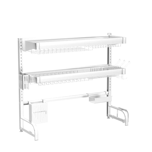 MAJALiS 3 Tier Extra Large Stainless Steel Over The Sink Dish Drying Rack