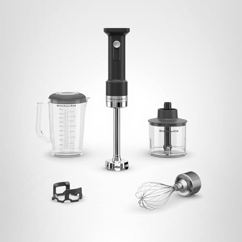 KitchenAid Go Cordless Hand Blender with Accessories - battery sold separately, KHBRV05, Black Matte