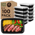 32oz 100 Pack(200 Piece) Meal Prep Containers Reusable Sturdy Food Storage Containers with Lids Microwave,Freezer,Dishwasher Safe Leakproof Airtight Plastic Bento Lunch Boxes for To Go Take Out - My Kitchen Products