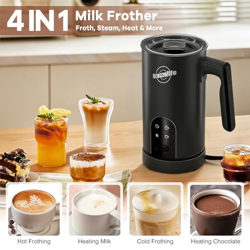 4-in-1 Electric Milk Frother Foam Maker for Latte, Cappuccino, Coffee Lover - My Kitchen Products