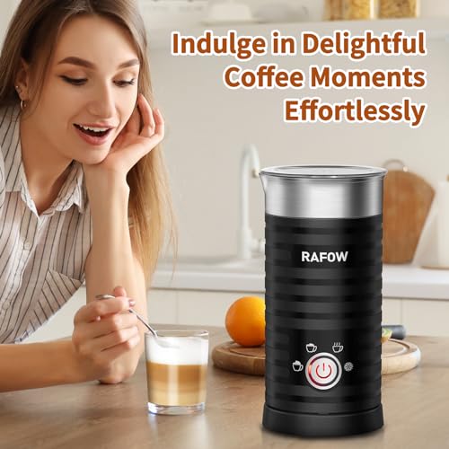 4 In 1 Electric Milk Frother Steamer - Hot and Cold Coffee Foam Froth Maker 350ml/12oz, Automatic Milk Warmer Foamer for Latte, Cappuccinos, Macchiato, Chocolate - My Kitchen Products