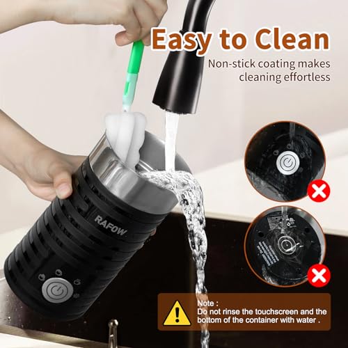 4 In 1 Electric Milk Frother Steamer - Hot and Cold Coffee Foam Froth Maker 350ml/12oz, Automatic Milk Warmer Foamer for Latte, Cappuccinos, Macchiato, Chocolate - My Kitchen Products