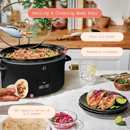 4-Qt Digital Slow Cooker with Smart Touch Screen, Removable Pot, Timer Presets, Ideal for Small Families - My Kitchen Products