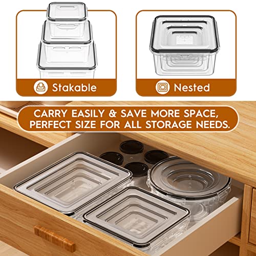 40 PCS Food Storage Containers with Lids Airtight (20 Containers & 20 Lids), Leak proof Meal Prep Container Set for Kitchen Storage, BPA-free, PVC-free Plastic, Microwave/Dishwasher Safe, Labels & Pen - My Kitchen Products