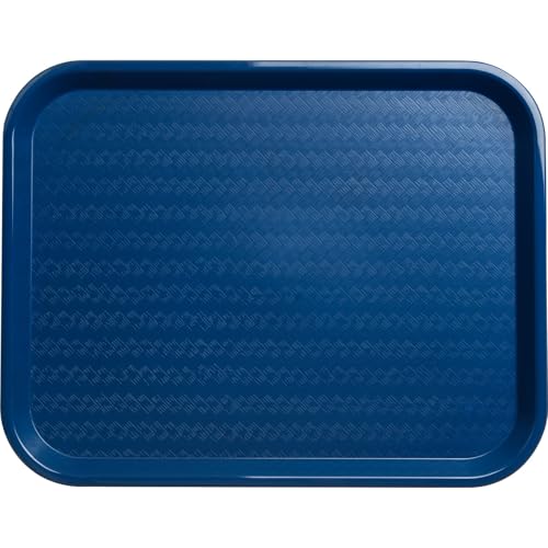 Carlisle FoodService Products Café Cafeteria Tray, Fast Food Tray for Restaurant or Commercial Use, 14" x 18", 1 Count, Blue
