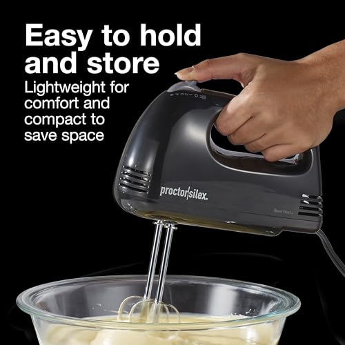Proctor Silex Easy Mix 5-Speed Electric Hand Mixer with Bowl Rest
