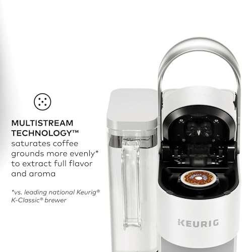Keurig K-Supreme SMART Single Serve Coffee Maker With WiFi Compatibility, 4 Brew Sizes, And 66oz Removable Reservoir, Compatible with Alexa, White