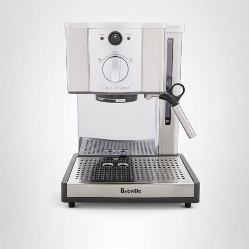 Breville ESP8XL Cafe Roma Stainless Espresso Maker, 9x9x12, Silver