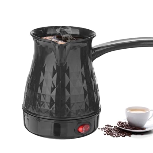 Turkish Coffee Maker, 600ml Portable Electric Turkey Coffee Pot Stainless Steel Arabic Greek Turkish Coffee Maker, Anti Scald Tea Maker Kettle Coffee Machine