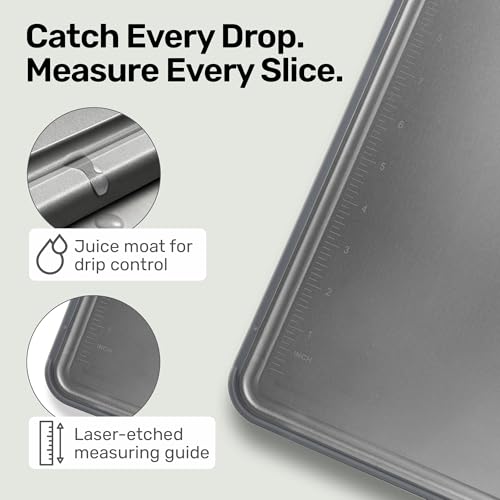Chopzilla XL Titanium Cutting Board, Food Safe Double Sided PP and Titanium Cutting Boards for Kitchen with Etched-In Ruler for Meats, Vegetable Chopping, Dishwasher Safe - 15.75" x 10.5" (1 Pk)