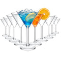 Perthlin 12 Pack Plastic Martini Glasses Bulk 10 oz Large Reusable Clear Cocktail Glasses Unbreakable Acrylic Plastic Cup Drinkware for Bar Margarita, Whiskey Wedding New Year Party Supplies