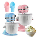 Ice Cream Maker Attachment for Kitchen Aid Stand Mixer, 2 Quart, Ice Cream & Sorbet Gelato Maker Machine, Fits 4.5Qt and Larger Stand Mixers, with 2 Ice Cream Holder