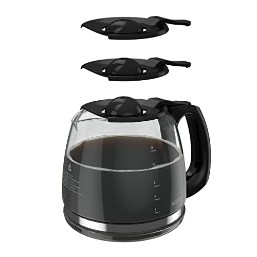 Black+Decker GC3100B TC1200B 12-Cup Replacement Carafe, Black Handle