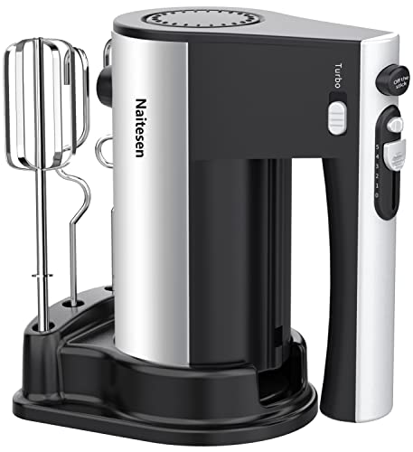 600W Electric Hand Mixer Kitchen Handheld Mixer 10 Speed Powerful with Turbo for Baking Cake Lightweight & Personal Electric