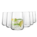 Krosno Infinity Drinking Glasses Set of 6 – 16.6 oz Water Juice Glasses, Modern Tapered Tumblers, Lead-Free Glassware, Clear Everyday Drinkware, Dishwasher Safe, Made in Europe
