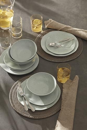 Oneida Silverware Set, Grant 20 Piece Everyday Flatware Set, Service For 4, 18/0 Stainless Steel, Dishwasher Safe, Knives Spoons And Forks Set, Dishwasher Safe, Home And Kitchen (Silver, 20 Pieces)