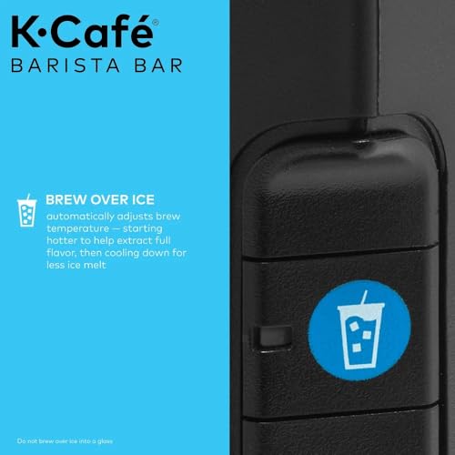 Keurig K-Café Barista Bar Single Serve Coffee Maker, with 3 Brew Sizes, Hot and Cold Brew Capabilities, 2oz Coffee Shot Button, Black (Renewed)