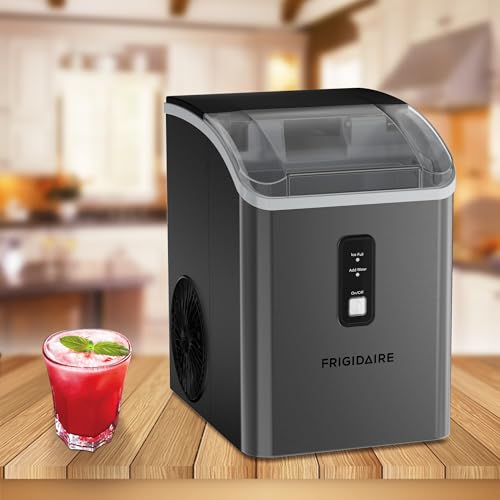 Frigidaire Countertop Crunchy Chewable Nugget Ice Maker, 33lbs per Day, Gunmetal