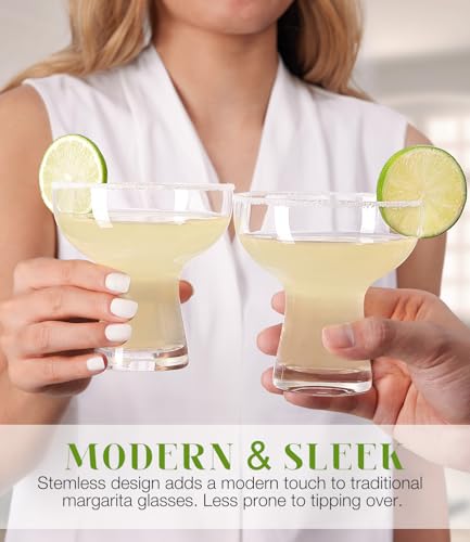 LUNA & MANTHA Martini Glasses, Martini Cocktail Glasses for Margarita, Manhattan, Cosmopolitan, Espresso, Home Bar, Evening Parties, Birthdays, Housewarming Gift,Set of 4 10oz