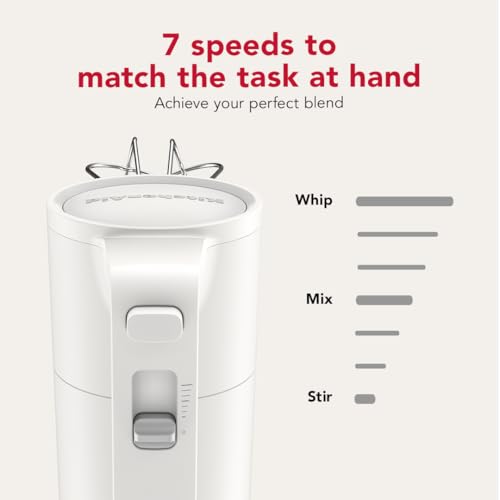 KitchenAid Go Cordless Hand Mixer, Metal - KHMR762, Porcelain White