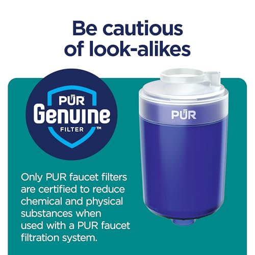 PUR PLUS Faucet Mount Replacement Water Filter 2-Pack, Genuine PUR Filter, 3-in-1 Powerful, Natural Mineral Filtration, Lead Removal, 6-Month Value, Blue (RF99992)