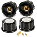 PIHIL 4 Pack Slow Cooker Knobs for Crockpot, Adjustable Replacement Knobs for Slow Cooker,Includes 4 Knobs and 8 Built-in Brass Bolts