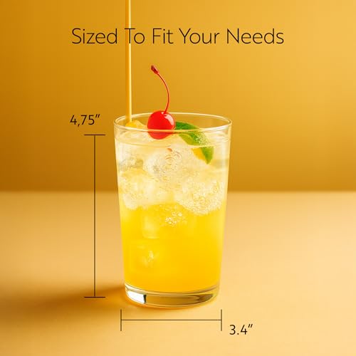 Restaurantware Sumi 17.3 Ounce Highball Glasses Set of 12 Lead-Free Tom Collins Glasses - Tempered Dishwasher-Safe Glassware Clear Glass Tall Bar Glasses Serve Juices Cocktails Or Beers