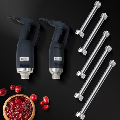 COOLUMA Commercial Immersion Blender, X-Heavy Huty 750W Handheld Blender, 18 Inch Detachable Shaft, 8,000-19,000 RPM Variable Speed, 42 Gallons Multifunction Pro Electric Stick Emulsifier.