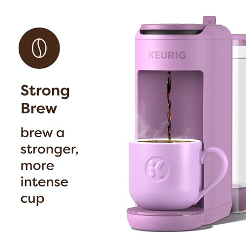 Keurig K-Mini Mate Plus Single-Serve K-Cup Pod Coffee Maker, Compact, 3 Cup Sizes, Brew Over Ice and Strong Button Features, 50 oz Removable Reservoir, Wild Orchid