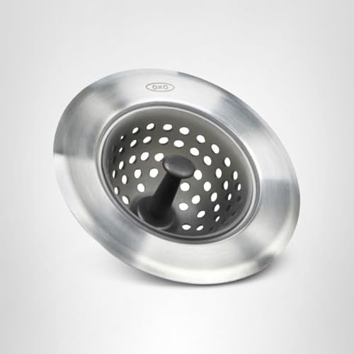 OXO Good Grips Silicone Sink Drain Strainer, Kitchen Sink Stopper