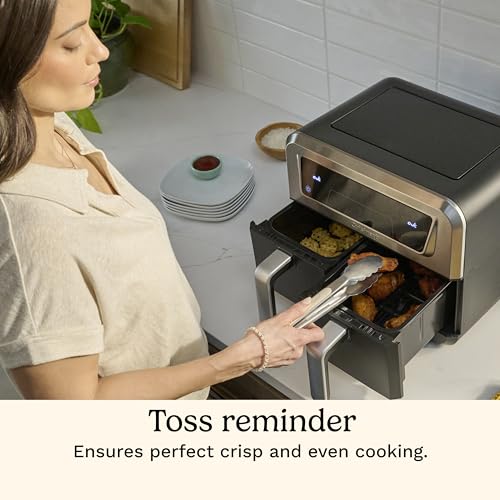 Cuisinart Dual Basket Air Fryer, 2-4.25 QT Baskets, Total 8.5 QT, 4 Functions Air Fry, Roast, Bake and Keep Warm, Features Sync Finish and Sync Settings, Toss Reminder, Auto Warm Mode and Auto-Pause