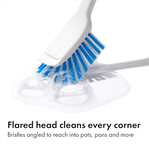 OXO Good Grips Dish Scrub Brush with Non-Slip Handle, Nylon Bristles