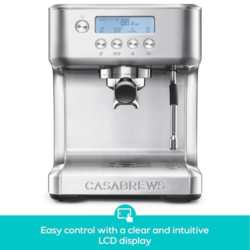 CASABREWS Ultra Espresso Machine, Barista Espresso Maker with Steam Wand