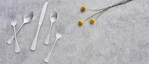 Oneida Silverware Set For 8, Colonial Boston 45-Piece Everyday Flatware Set with Serving Utensils, Service For 8, 18/0 Stainless Steel, Dishwasher Safe, Knives Spoons And Forks Sets (Silver, 45 Piece)