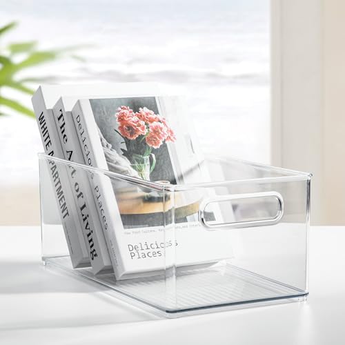 iDesign Kitchen Binz Stackable Organizer, 8" x 6" x 14.5", Clear