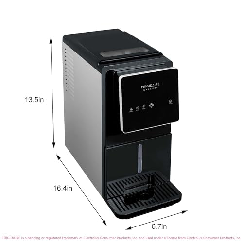 FRIGIDAIRE Touchscreen Nugget Ice Maker, Countertop Ice Machine, Sonic Ice Maker with 33 lbs. Capacity, Slate