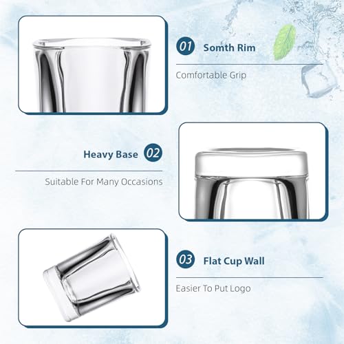 SUN GKOTTA 60-Pack 2.2oz Heavy Base Square Shot Glasses Bulk,Clear Glass Shooters Set for Tequila,Whiskey,Espresso, Party Favors,Wedding And Birthday Gifts