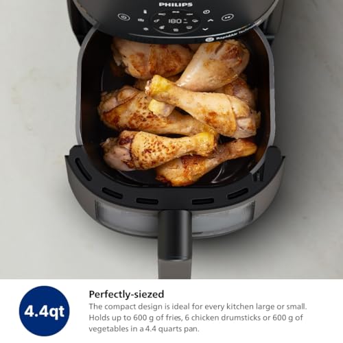 Philips 2000 Series Airfryer - 4.4 qt (4.2L) Pan, 13 Cooking Functions, RapidAir Technology, Healthy Cooking with 90% Less Fat, Efficient & Fast (NA220/00)